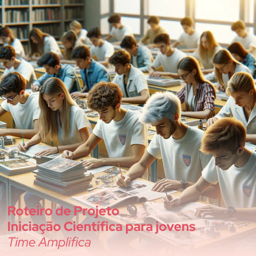 Capa do material Roteiro de Projeto - Iniciação Cientifica para jovens