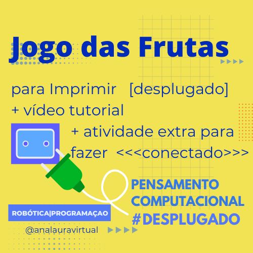 Jogo das Frutas - capa do material sobre Pensamento Computacional Desplugado